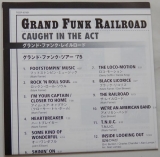 Grand Funk Railroad - Caught In The Act, Lyric book