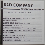 Bad Company - Desolation Angels, Lyric book