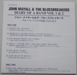 Mayall, John  - Diary Of A Band: Vol.1 & 2, Lyric book