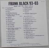 Black, Frank - 93-03 (Show me your tears), Lyric book