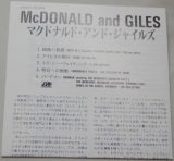 McDonald + Giles - McDonald and Giles, Lyric book