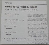 Procol Harum - Grand Hotel, Lyric book