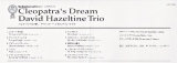 Hazeltine, David (Trio) - Cleopatra's Dream, Japan insert