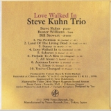 Kuhn, Steve Trio - Love Walked In, back