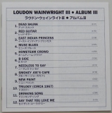 Loudon Wainwright III - Album: III, Lyric book