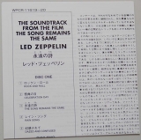 Led Zeppelin - The Song Remains The Same, Lyric book