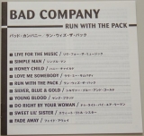 Bad Company - Run With The Pack, Lyric book