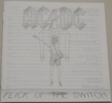 AC/DC - Flick Of The Switch, Lyric book