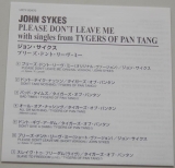 Sykes, John - Please Don´t Leave Me, Lyric book
