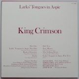 King Crimson - Larks' Tongues In Aspic, Back cover