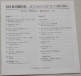 Morrison, Van - It´s Too Late To Stop Now, Lyric book