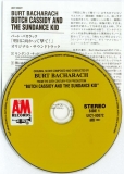 Bacharach, Burt - Butch Cassidy and The Sundance Kid, CD and insert