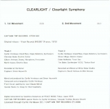 Clearlight - Clearlight Symphony, English side of insert