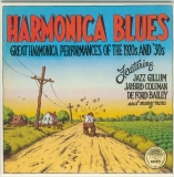 Various Artists - Harmonica Blues - Great Harmonica Performances of the 1920s and '30s, Cover with no obi highlighting Robert Crumb's artwork