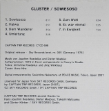 Cluster - Sowiesoso, Insert