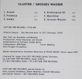Cluster - Grosses Wasser, Insert
