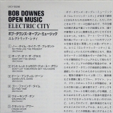 Downes, Bob Open Music - Electric City, Insert