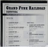 Grand Funk Railroad - Survival +5, Insert