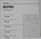 Kestrel - Kestrel, Lyrics insert