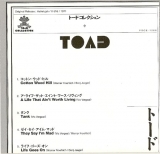 Toad - Toad, Lyrics Sheet
