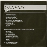 Genesis - Live (+5), Lyrics Sheet