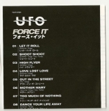 UFO - Force It, Lyrics Sheet