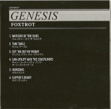 Genesis - Foxtrot, Lyrics Sheet