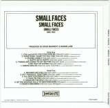 Small Faces - Small Faces [Immediate], Back cover