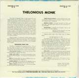 Monk, Thelonious - Thelonious Monk Trio, Back cover