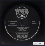 Black Sabbath - Sabbath Bloody Sabbath, Label Card
