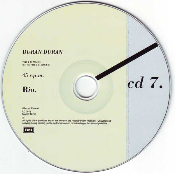 CD7 [Disc], Duran Duran - The Singles 81-85 Boxset