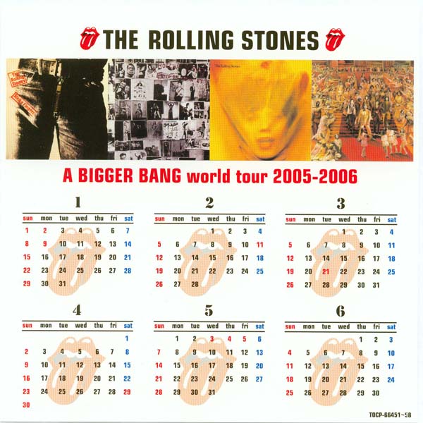 Calendar 2006-01 to 2006-07, Rolling Stones (The) - Bigger Bang: World Tour 2005-2006 (Box set)