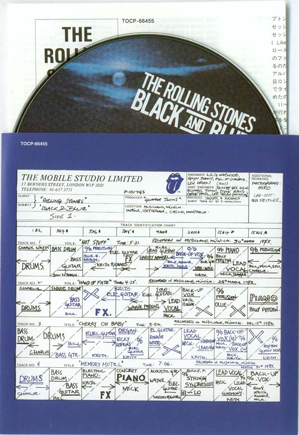 Inner, CD and insert, Rolling Stones (The) - Black and Blue