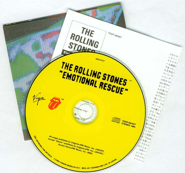CD and inserts, Rolling Stones (The) - Emotional Rescue