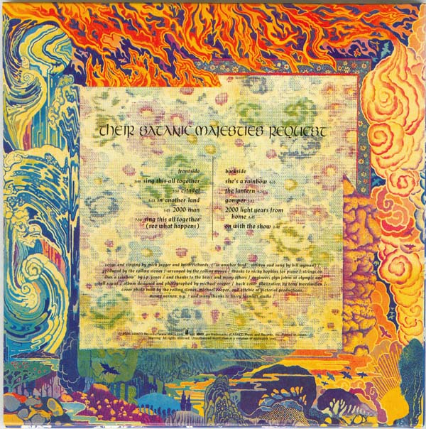 Back cover, Rolling Stones (The) - Their Satanic Majesties Request