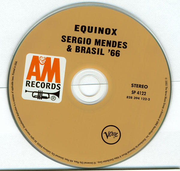 A&M Label CD, Mendes, Sergio + Brasil'66 - Equinox