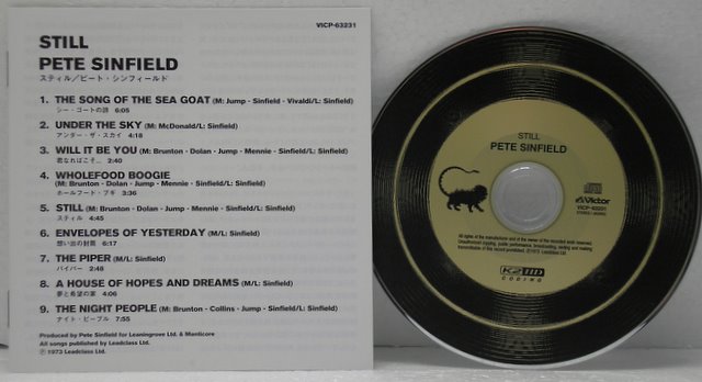 Lyric booklet and CD, Sinfield, Pete - Still