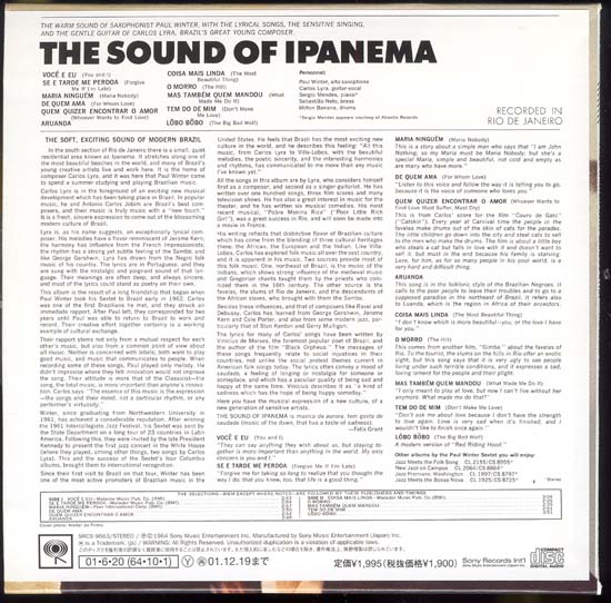 , Lyra, Carlos + Winter, Paul - Sound Of Ipanema