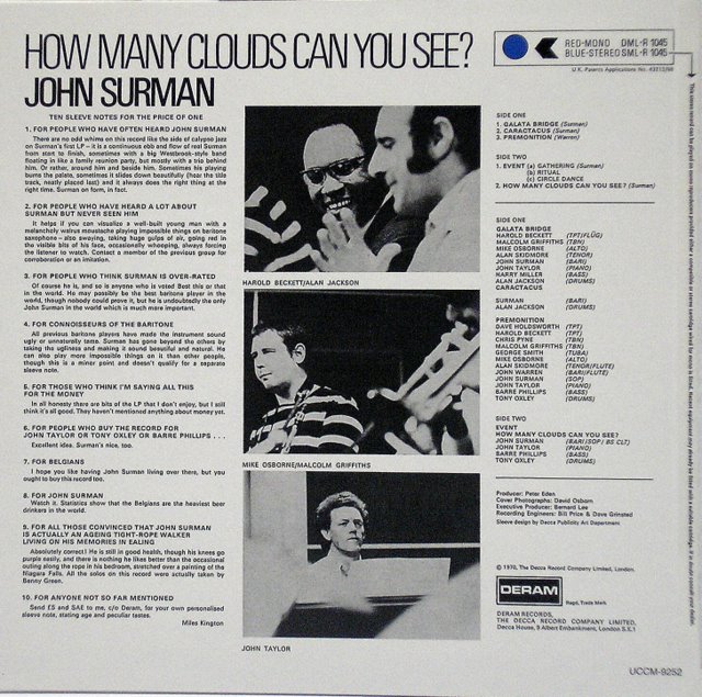 Back  Cover, Surman, John - How Many Clouds Can You See? 