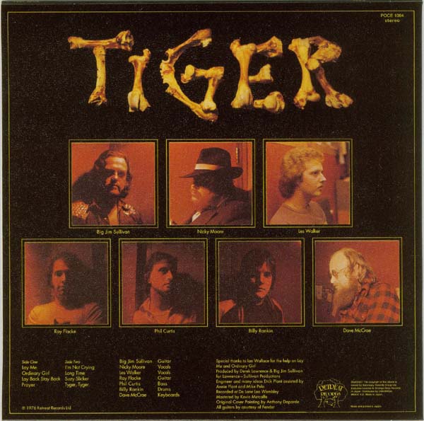 Back cover, Tiger - Tiger