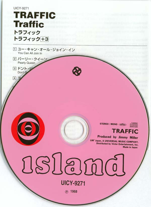 CD and insert, Traffic - Traffic +3