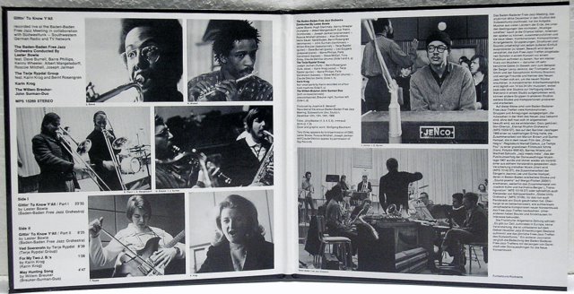 Gatefold cover inside, Baden-Baden Free Jazz Orchestra - Gittin' To Know Y'All