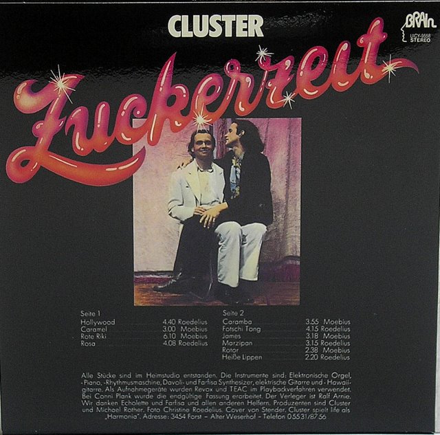 Back Cover, Cluster - Zuckerzeit