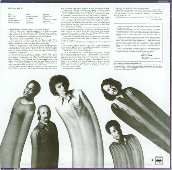 Back cover, Weather Report - Weather Report
