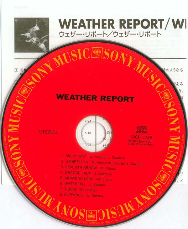 CD and insert, Weather Report - Weather Report