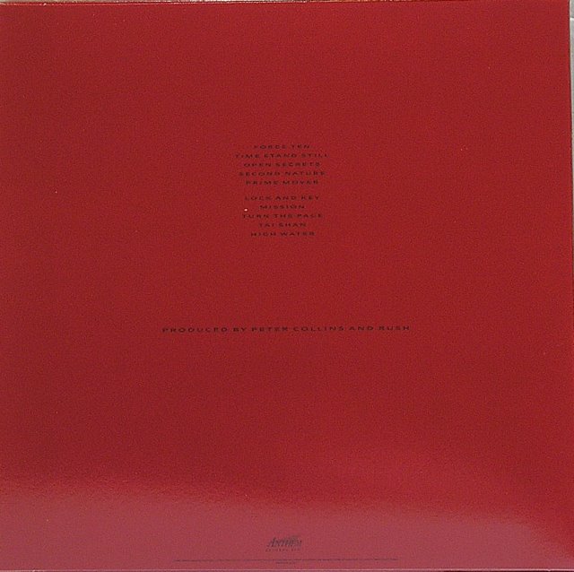 Back Cover, Rush - Hold Your Fire