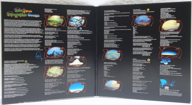 Gatefold cover inside, Yes - Tales From Topographic Oceans (+2)