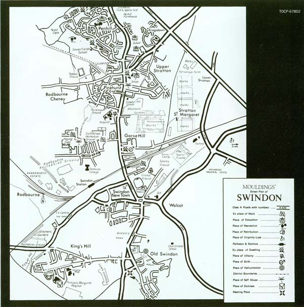 Mouldings' Street Plan of Swindon, XTC - Go 2 +1 (UK Version)