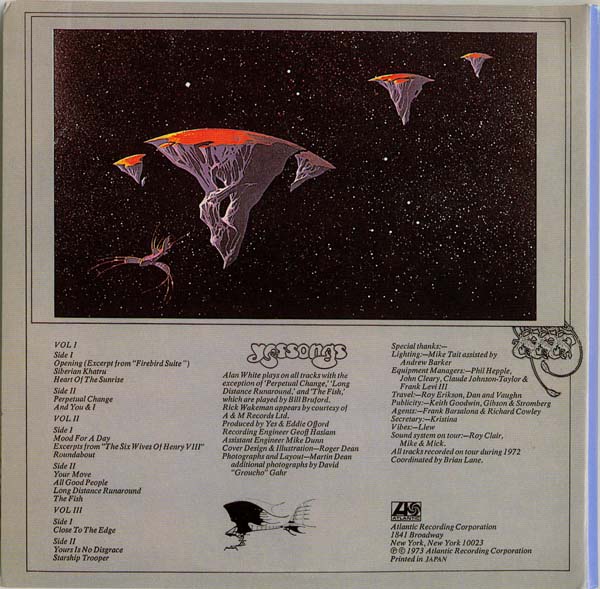 Back cover (Escape), Yes - Yessongs