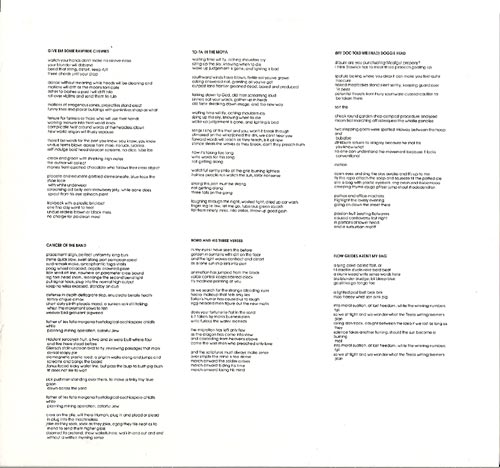 Original Lyrics Sheet side B, Yezda Urfa - Sacred Baboon